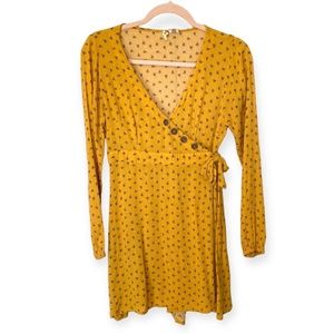 Yellow Fall Mini Dress